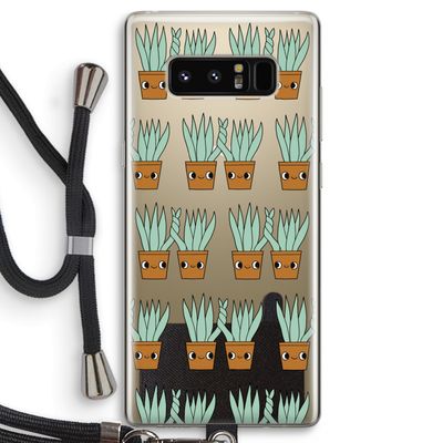 Sansevieria: Samsung Galaxy Note 8 Transparant Hoesje met koord