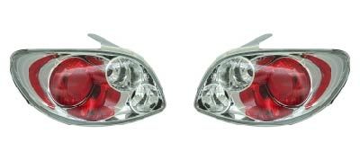 Set Achterlichten passend voor Peugeot 206 excl. CC/SW - Chroom DLPER01