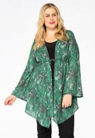 Yoek Blouse pointy | Groen | Maat 54/56