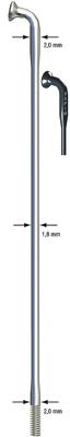Sapim spaak 14-280l race rvs zwart zonder nippel (100st)