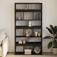 Plantenstandaard 100x33x187,5 cm bewerkt hout zwart eikenkleur