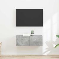 TV Wandkast 2 pcs Beton 60 x 31 x 29.5 cm Bewerkt hout