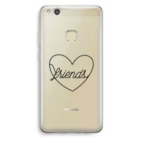 Friends heart black: Huawei Ascend P10 Lite Transparant Hoesje