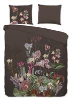 Good Morning Dekbedovertrek "bloemen" - Bruin - (240x200/220 cm) - Katoen