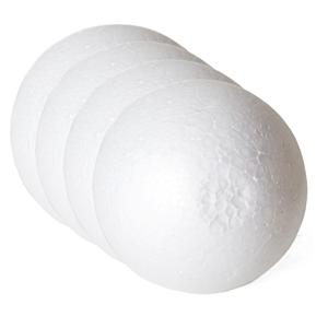 Piepschuim ballen/bollen - 4x - D10 cm - wit - DIY hobby/decoratie bal