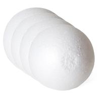 Piepschuim ballen/bollen - 4x - D10 cm - wit - DIY hobby/decoratie bal