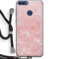 Roze marmer: Huawei P Smart (2018) Transparant Hoesje met koord