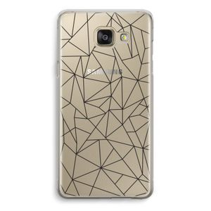 Geometrische lijnen zwart: Samsung Galaxy A5 (2016) Transparant Hoesje