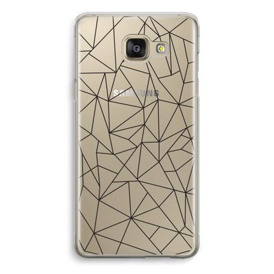 Geometrische lijnen zwart: Samsung Galaxy A5 (2016) Transparant Hoesje