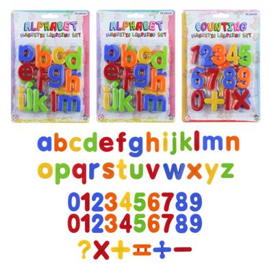 Magnetische gekleurde alfabet letters en cijfers - speelgoed - hobby - 78x stuks - 4 cm - kunststof