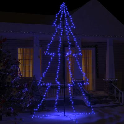 VidaXL Kegelkerstboom 360 led&apos;s binnen en buiten 143x250 cm