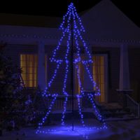 VidaXL Kegelkerstboom 360 led&apos;s binnen en buiten 143x250 cm