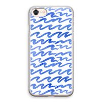 Blauwe golven: iPhone 8 Transparant Hoesje
