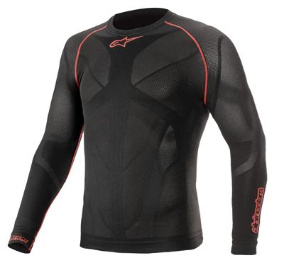 ALPINESTARS Ride Tech V2 Top Long Sleeve Summer, Thermoshirt voor op de moto, Zwart-Rood