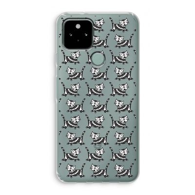 Zwarte poes: Google Pixel 5 Transparant Hoesje