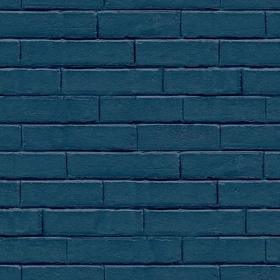 Noordwand behang good vibes brick wall blauw