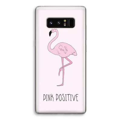 Pink positive: Samsung Galaxy Note 8 Transparant Hoesje