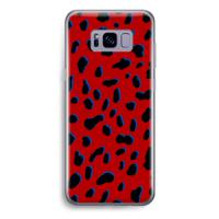 Red Leopard: Samsung Galaxy S8 Plus Transparant Hoesje