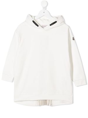 Moncler Enfant robe-sweat plissée - Blanc