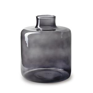 Bloemenvaas Willem - transparant smoke glas - D19 x H23 cm