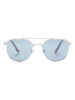 Persol lunettes de soleil rondes à effet écailles de tortue - Argent