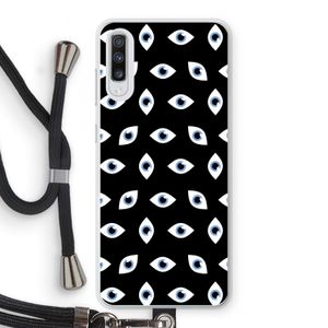 Eyes pattern: Samsung Galaxy A70 Transparant Hoesje met koord