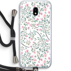 Sierlijke bloemen: Samsung Galaxy J3 (2017) Transparant Hoesje met koord