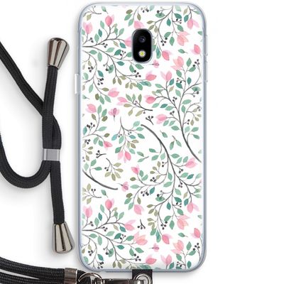 Sierlijke bloemen: Samsung Galaxy J3 (2017) Transparant Hoesje met koord