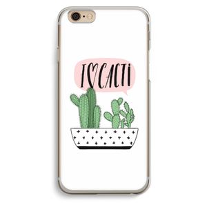 I love cacti: iPhone 6 / 6S Transparant Hoesje