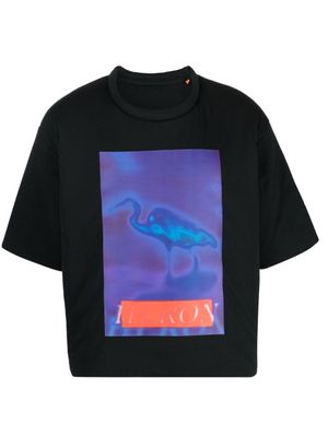 Heron Preston t-shirt oversize à imprimé graphique - Noir