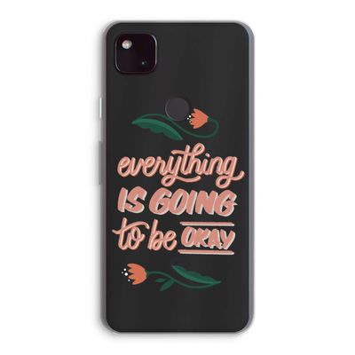 Optimistic flower girl: Google Pixel 4a 5G Transparant Hoesje