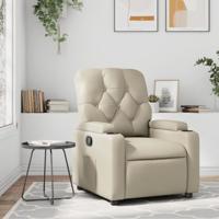 Fauteuil verstelbaar kunstleer crmekleurig