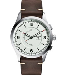 Horlogeband Fossil FTW1204 Leder Bruin 22mm