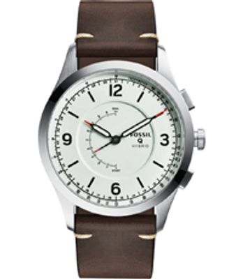 Horlogeband Fossil FTW1204 Leder Bruin 22mm