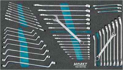 HAZET Sleutelgereedschapset 163-507/45 - Buitentwaalfkant tractieprofiel, Buiten-zeskant-profiel - 45-delig - 6 - 24