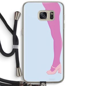 Pink panty: Samsung Galaxy S7 Transparant Hoesje met koord