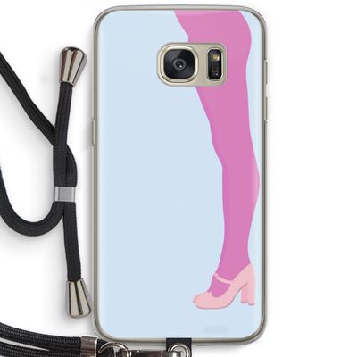 Pink panty: Samsung Galaxy S7 Transparant Hoesje met koord