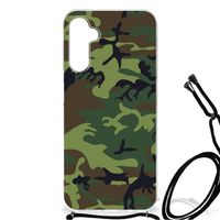 Samsung Galaxy A14 5G Doorzichtige Silicone Hoesje Army Dark - thumbnail