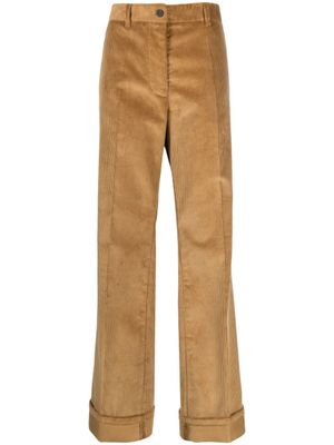 Miu Miu pantalon chino Velluto Coste - Marron
