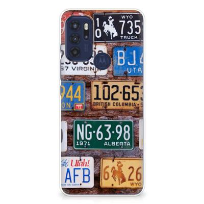 Motorola Moto G60s | Siliconen hoesje | met foto Kentekenplaten