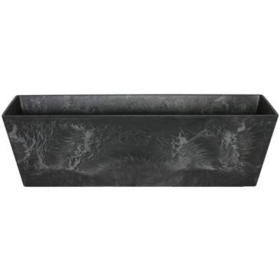 Ter Steege Plantenbak - gerecycled kunststof - zwart - 74 x 17 cm - Binnen en buiten gebruik