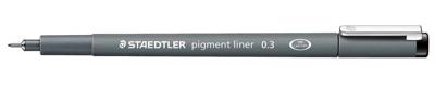 Staedtler pigment liner fineliner, ronde punt, schrijfbreedte 0,3 mm, zwart