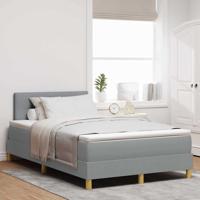 Boxspringbed met matras met matras Lichtgrijs 120 x 200 cm Stof