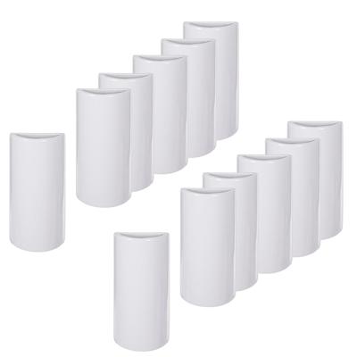 Waterverdampers set voor radiator - 12x stuks - wit - Dolomiet steen - 15 cm - luchtbevochtiger