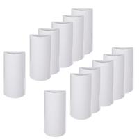 Waterverdampers set voor radiator - 12x stuks - wit - Dolomiet steen - 15 cm - luchtbevochtiger