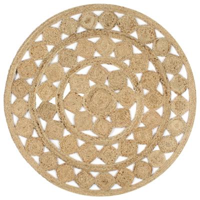 VidaXL Vloerkleed handgemaakt 120 cm gevlochten jute
