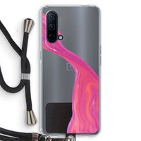Paarse stroom: OnePlus Nord CE 5G Transparant Hoesje met koord