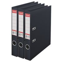 Set van 10x stuks ringband mappen/ordners zwart 50 mm A4