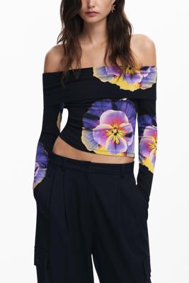 Bloemenprint T-shirt M. Christian Lacroix - BLACK - L