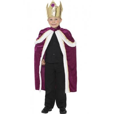 Paars Koning kostuum voor kinderen